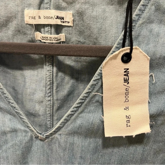 Rag & Bone - Denim Tank Top with Raw Hem XS NWT - Picture 3 of 3
